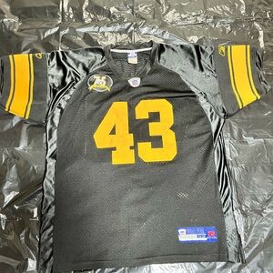 Troy Polamalu #43 Pittsburgh Steelers Reebok NFL Equipment Jersey Sz 52